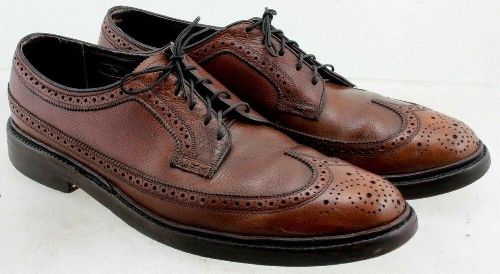 Florsheim Imperial Dress Oxford Wingtip Full Brogue Open Vamp Brown Pebble 11 AA
